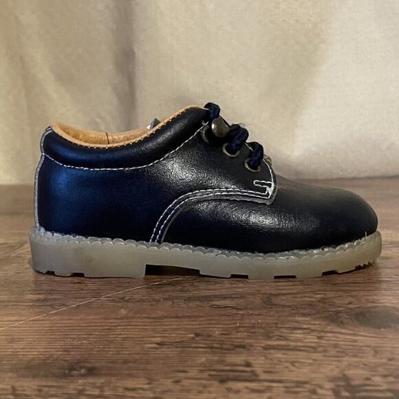 Vintage 1970s Playclothes Little Boys Shoes Sz 6 Navy Blue Loafer Toddler - Picture 3 of 7